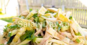 Salads with vegetable oil recipes with photos